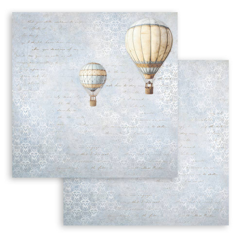 10 Pack - Stamperia Double-Sided Cardstock 12"X12"-Timeless Air Balloons - 5A0031BS-1H307 - 5993110043560