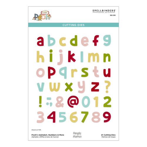 Spellbinders Etched Dies Say Cheese Classic Pooh Collection -Pooh's Alphabet, Numbers & More - 5A002M96-1GNQP - 810176102329