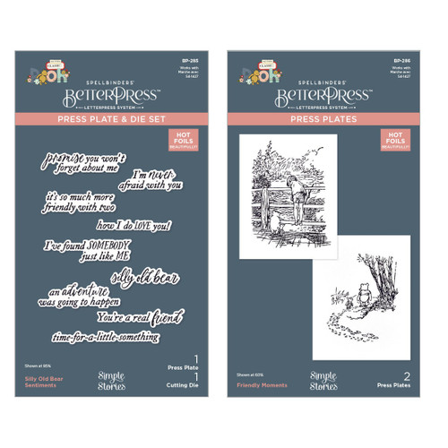 Spellbinder BetterPress Bundle Say Cheese-Classic Pooh - 5A002M8Y-1GNRG - 810176102787