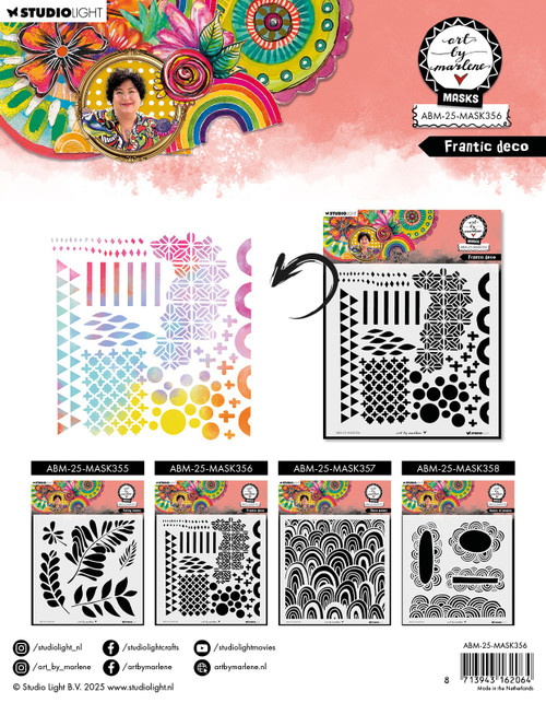 Art By Marlene Stencil-Frantic Deco - 5A0032RX-1H4H4