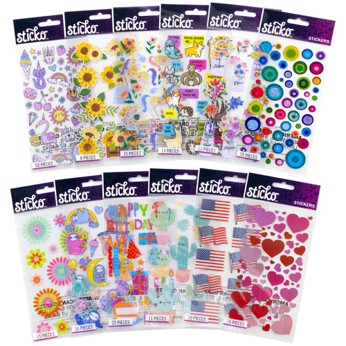 144 Pack - American Crafts Assorted Stickers-Assorted Styles - 5A002WTH-1GXPH - 718813192200