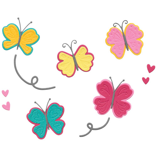 Sizzix Framelits Die Set By Catherine Pooler 10/Pkg-Bright Butterflies #2 - 5A00322V-1H3RW - 630454293026