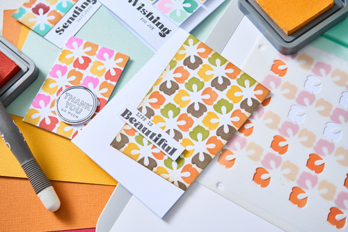Sizzix Rotating Stencil 4.875"X4.875"-Flower Power - 5A00322K-1H3RX