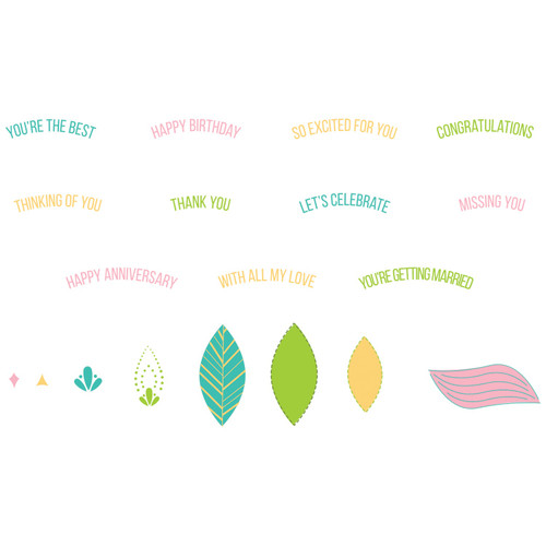 Sizzix Clear Stamp Set By Catherine Pooler 22/Pkg-Overarching Sentiments - 5A00322P-1H3RY - 630454292975
