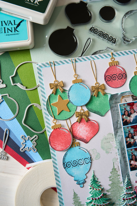 Sizzix Framelits Die & Stamp Set By 49 And Market 30/Pkg-Baubles - 5A00323T-1H3QX