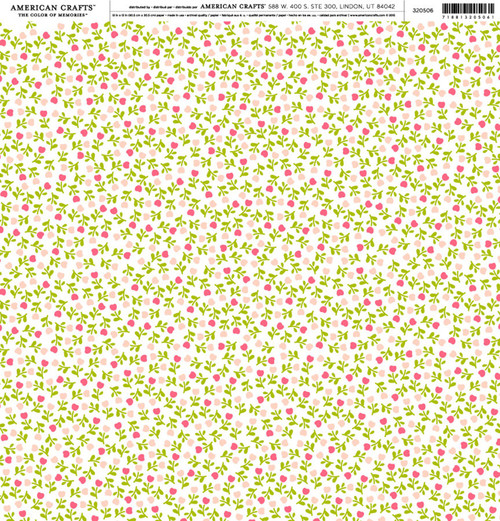 25 Pack - American Crafts Brands Everyday Cardstock 12"X12"-Floral Lane-Sweet Thoughts - EDPP-20506 - 718813205061 25 Pack - American Crafts Brands Everyday Cardstock 12"X12"-Floral Lane-Sweet Thoughts - EDPP-20506 - 718813205061