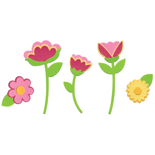 Sizzix Framelits Die Set By Catherine Pooler 16/Pkg-Whimsy Blooms #2 - 5A00323S-1H3RS - 630454293033