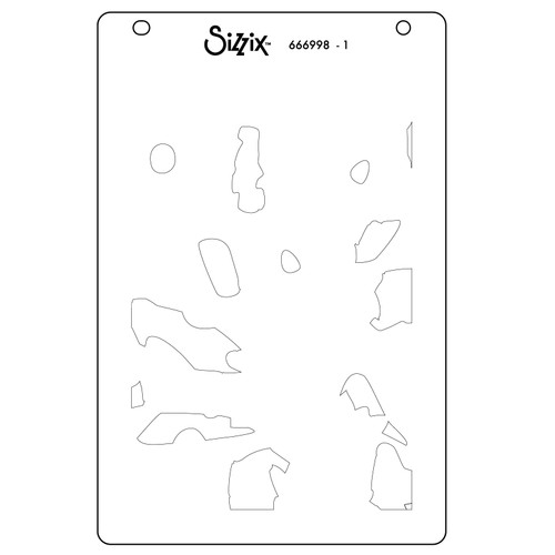Sizzix A6 Layered Stencils By Catherine Pooler 4/Pkg-Paper Scraps - 5A00323M-1H3RM