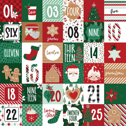 25 Pack - Baking Spirits Bright Double-Sided Cardstock 12"X12"-2X2 Journaling Cards - 5A0028ZC-1GC6Z