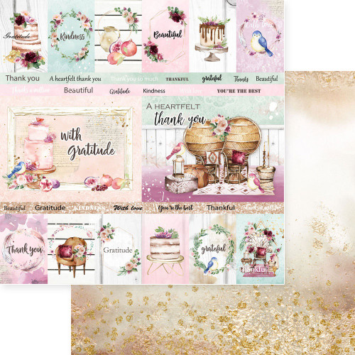 25 Pack - Gratitude Double-Sided Cardstock 12"X12"-#5 - 5A0032S9-1H4HD - 4582248603916