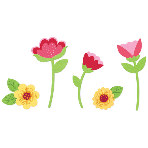 Sizzix Clear Stamp Set By Catherine Pooler 22/Pkg-Whimsy Bloom #1 - 5A00322F-1H3RL