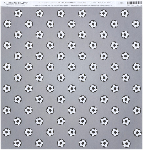 25 Pack - American Crafts Everyday Single-Sided Cardstock 12"X12"-Soccer Balls - 341326 - 718813413268 25 Pack - American Crafts Everyday Single-Sided Cardstock 12"X12"-Soccer Balls - 341326 - 718813413268