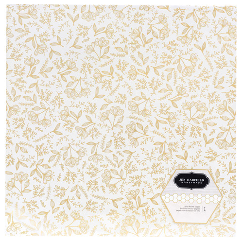 15 Pack - Jen Hadfield Along The Way Foiled Cardstock 12"X12"-W/Gold Foil - 733978 - 646247339789