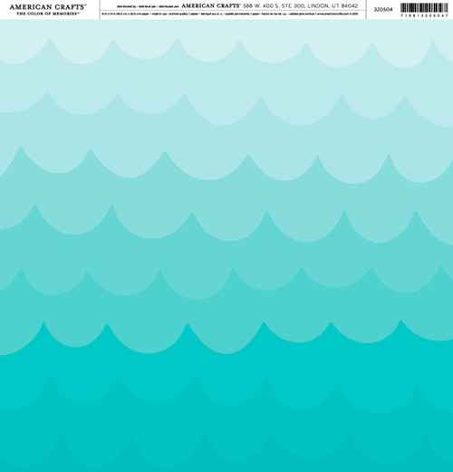 25 Pack - American Crafts Brands Summer Cardstock 12"X12"-Sunshiny Days-Let's Float - SUPP-20504 - 718813205047