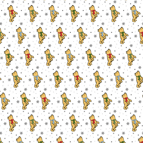 25 Pack - Winnie The Pooh Christmas Double-Sided Cardstock 12"X12"-Bundled Up Winnie - 5A0028TL-1GBW6