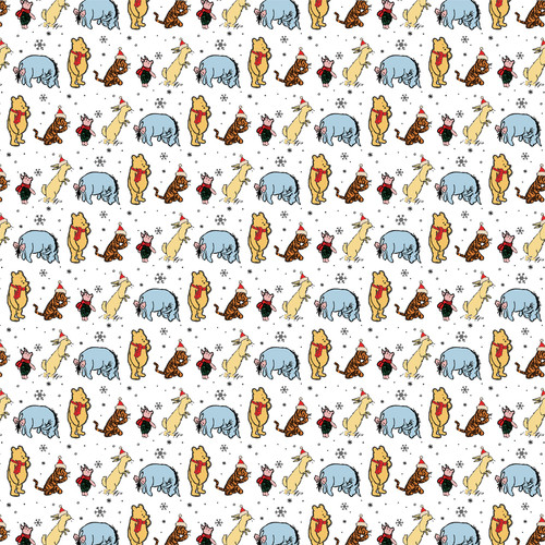 25 Pack - Winnie The Pooh Christmas Double-Sided Cardstock 12"X12"-Festive Friends - 5A0028TL-1GC02