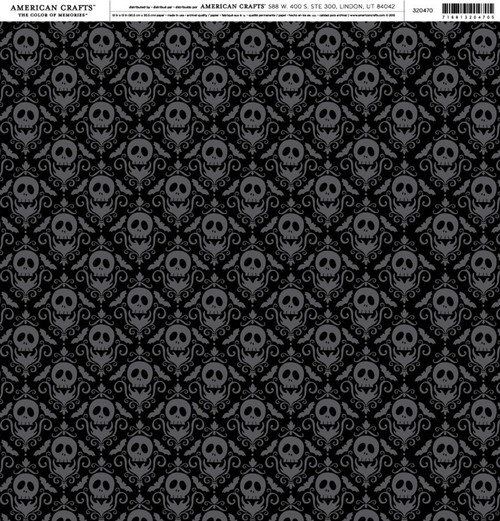 25 Pack - American Crafts Brands Holidays & Events Cardstock 12"X12"-Boo-Day Of The Dead - HEPP-20470 - 718813204705