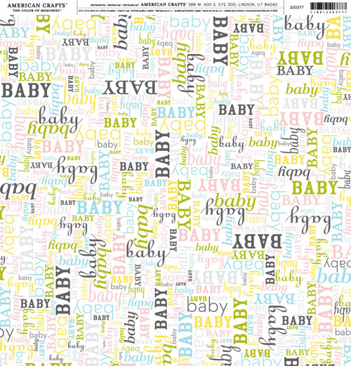 25 Pack - American Crafts Brands Holidays & Events Cardstock 12"X12"-Baby Pat-A-Cake - HEPP-20377 - 718813203777