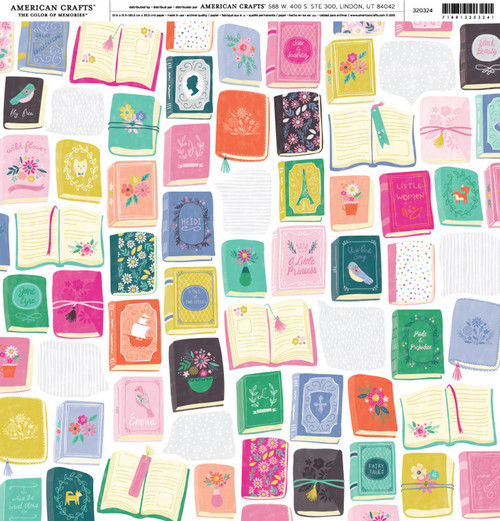 25 Pack - American Crafts Brands Everyday Cardstock 12"X12"-Oh My Heart 15 - EDPP-20324 - 718813203241