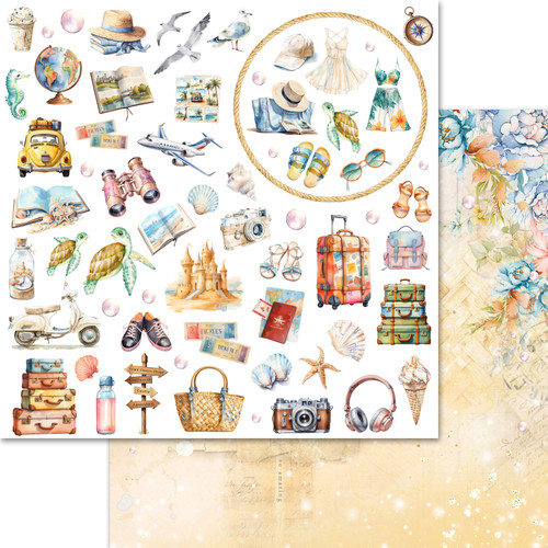 25 Pack - Sunkissed Summer Double-Sided Cardstock 12"X12"-Vacation - 5A0032TD-1H4HK - 4582248616497