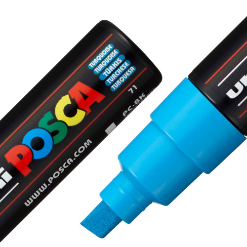 POSCA 8K Paint Marker Broad Chisel Tip 8mm-Turquoise - 5A00317H-1H2WC