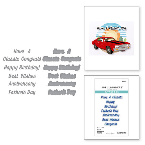 Spellbinders Etched Dies By Mindy Eggen-Classic Sentiments, Classic Road Legends - 5A0031VF-1H3FW Spellbinders Etched Dies By Mindy Eggen-Classic Sentiments, Classic Road Legends - 5A0031VF-1H3FW