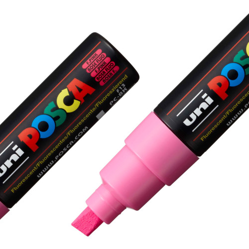 POSCA 8K Paint Marker Broad Chisel Tip 8mm-Fluorescent Pink - 5A00317H-1H2W1