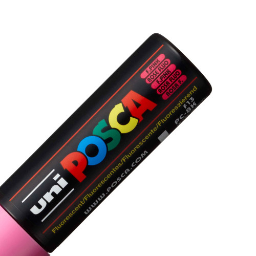 POSCA 8K Paint Marker Broad Chisel Tip 8mm-Fluorescent Pink - 5A00317H-1H2W1
