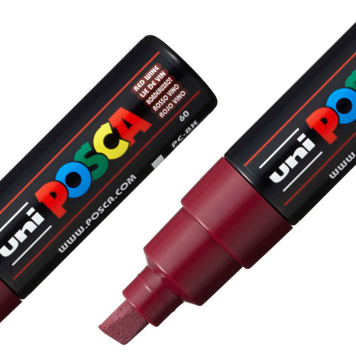 POSCA 8K Paint Marker Broad Chisel Tip 8mm-Red Wine - 5A00317H-1H2W7