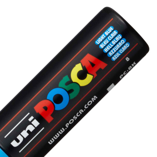 POSCA 8K Paint Marker Broad Chisel Tip 8mm-Light Blue - 5A00317H-1H2WF