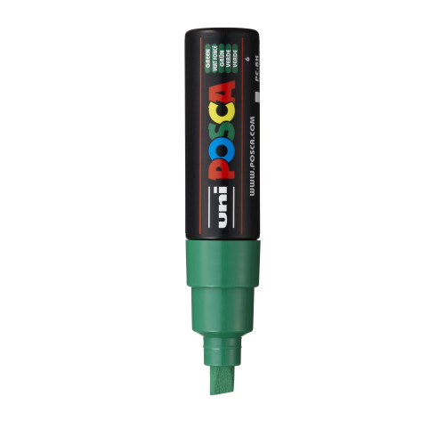 POSCA 8K Paint Marker Broad Chisel Tip 8mm-Green - 5A00317H-1H2WH - 4902778916483