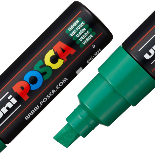 POSCA 8K Paint Marker Broad Chisel Tip 8mm-Green - 5A00317H-1H2WH