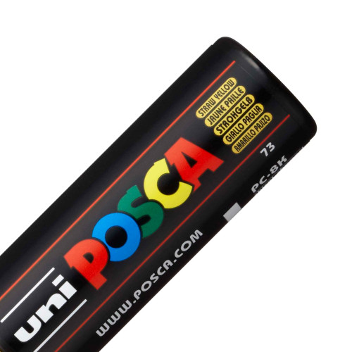POSCA 8K Paint Marker Broad Chisel Tip 8mm-Straw Yellow - 5A00317H-1H2WN