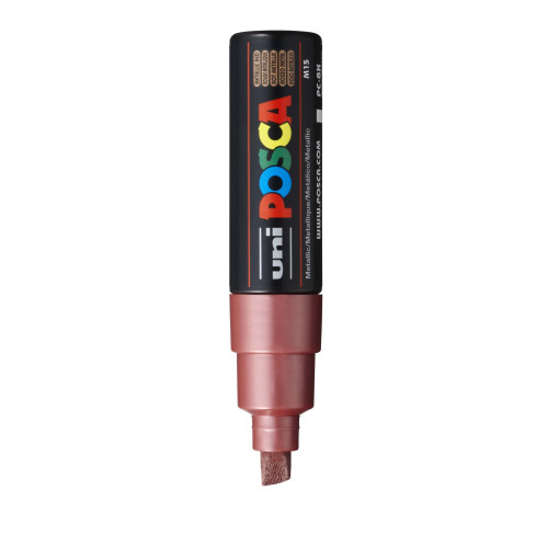 POSCA 8K Paint Marker Broad Chisel Tip 8mm-Metallic Red - 5A00317H-1H2WR - 4902778113646