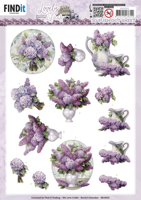 10 Pack - Find It Trading Berries Beauties Punchout Sheet-Lovely Bouquets, Lovely Lilacs - 5A0028NQ-1GBR2 - 8718715138322