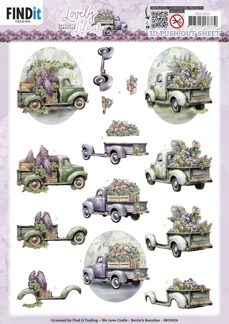 10 Pack - Find It Trading Berries Beauties Punchout Sheet-Lovely Cars, Lovely Lilacs - 5A0028NV-1GBR4 - 8718715138339