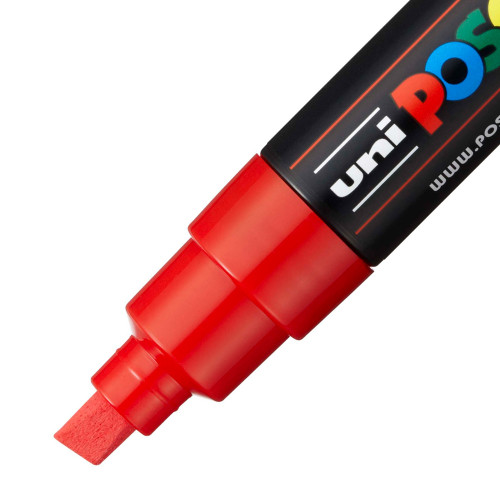 POSCA 8K Paint Marker Broad Chisel Tip 8mm-Red - 5A00317H-1H2WY