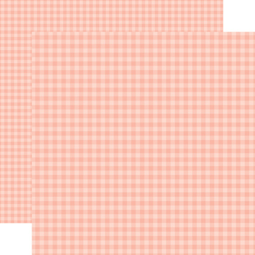 25 Pack - Pastel Gingham Double-Sided Cardstock 12"X12"-Salmon Gingham - 5A002KX6-1GMCR - 810179812515