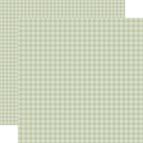 25 Pack - Pastel Gingham Double-Sided Cardstock 12"X12"-Sage Gingham - 5A002KX6-1GMCM - 810179812508
