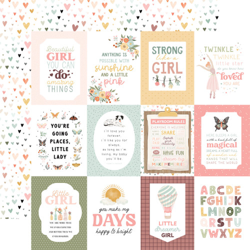 25 Pack - Thats My Girl Double-Sided Cardstock 12"X12"-3X4 Journaling Cards - 5A002KZQ-1GMSP - 810179810641