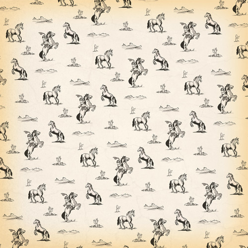 25 Pack - Cowgirl Double-Sided Cardstock 12"X12"-4X4 Journaling Cards - 5A002LBH-1GMPK 25 Pack - Cowgirl Double-Sided Cardstock 12"X12"-4X4 Journaling Cards - 5A002LBH-1GMPK