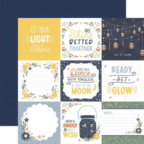 25 Pack - Firefly Double-Sided Cardstock 12"X12"-4X4 Journaling Cards - 5A002LFS-1GMMZ - 810179814632