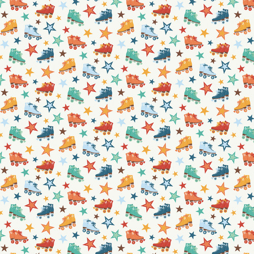 25 Pack - Summer Break Double-Sided Cardstock 12"X12"-Roller Rink Rides - 5A002LBZ-1GMQH