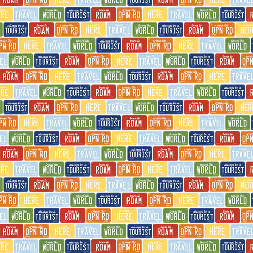 25 Pack - Born To Travel Double-Sided Cardstock 12"X12"-Tourist License Plates - 5A002L57-1GMJ9 25 Pack - Born To Travel Double-Sided Cardstock 12"X12"-Tourist License Plates - 5A002L57-1GMJ9