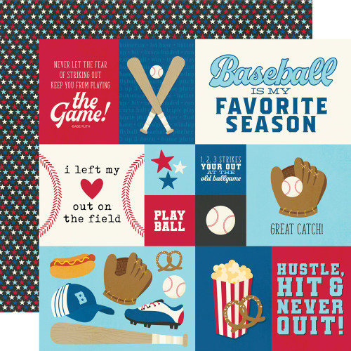 25 Pack - Simple Stories Baseball Double-Sided Cardstock 12"X12"-Elements - 5A002KBM-1GLT1 - 810150777192 25 Pack - Simple Stories Baseball Double-Sided Cardstock 12"X12"-Elements - 5A002KBM-1GLT1 - 810150777192