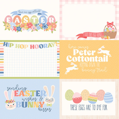 25 Pack - Bunnies And Baskets Double-Sided Cardstock 12"X12"-6X4 Journaling Cards - 5A002KT2-1GM5H