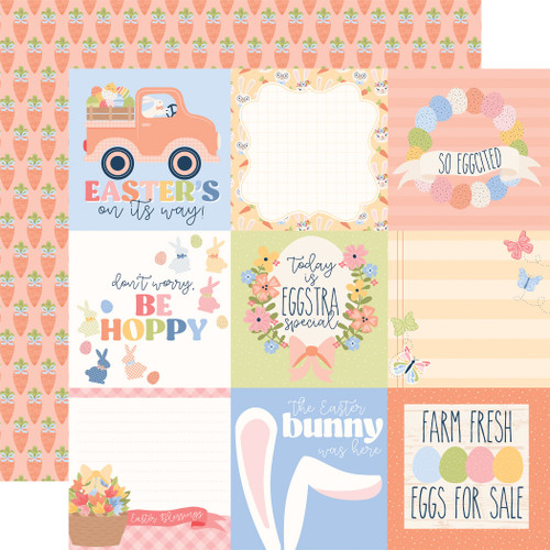 25 Pack - Bunnies And Baskets Double-Sided Cardstock 12"X12"-4X4 Journaling Cards - 5A002KT2-1GM6V - 810179812102