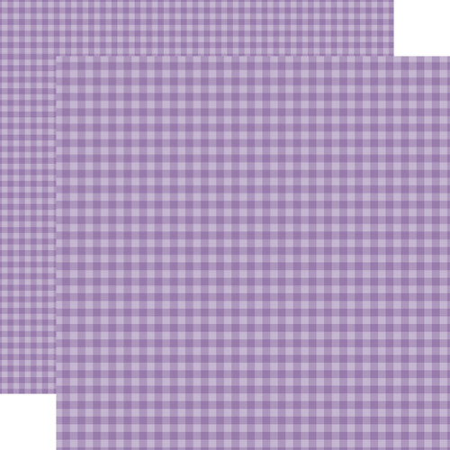 25 Pack - Bold Gingham Double-Sided Cardstock 12"X12"-Purple Gingham - 5A002KVH-1GM8X - 810179812584