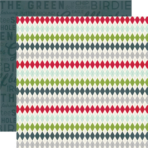 25 Pack - Golf Double-Sided Cardstock 12"X12"-On Par - 5A002KC2-1GLSM - 810150777338