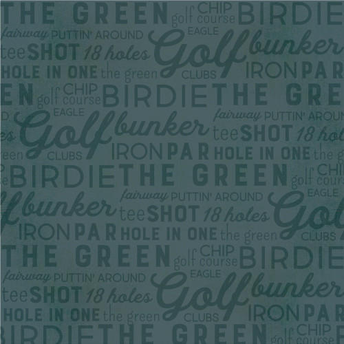 25 Pack - Golf Double-Sided Cardstock 12"X12"-On Par - 5A002KC2-1GLSM